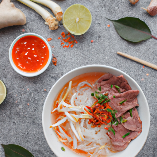 Phở tái bò viên