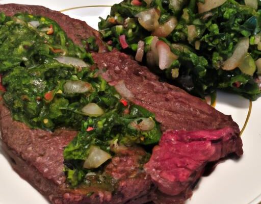 Argentinský hovězí steak s chimichurri