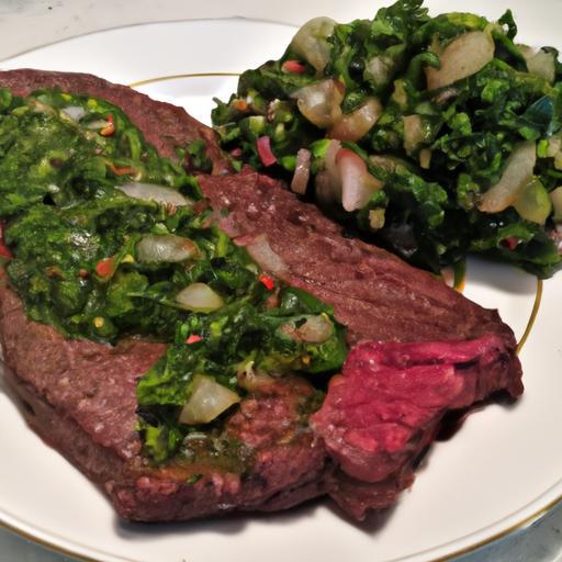 Argentinský hovězí steak s chimichurri