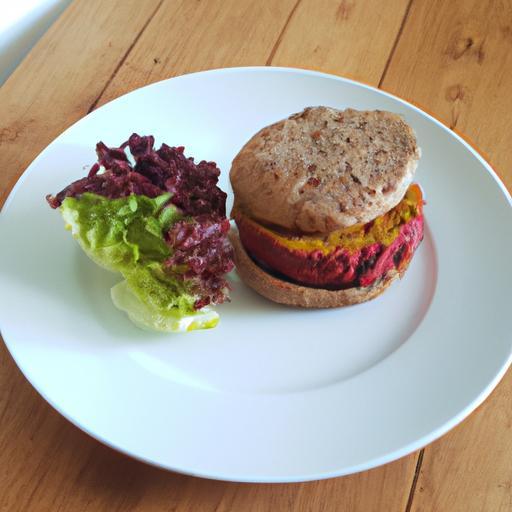 Veganské burgery z červené řepy