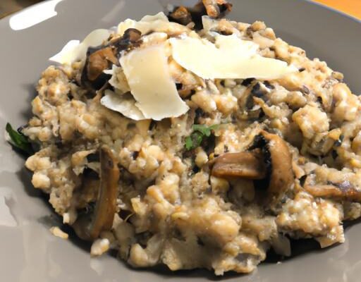 Risotto s houbami a parmezánem