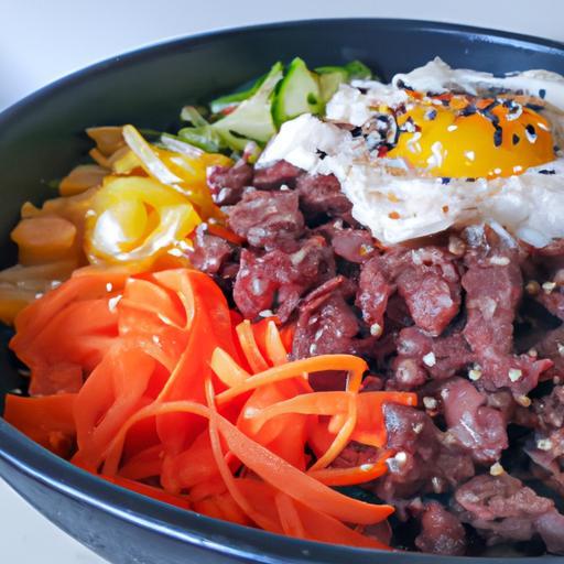 Bibimbap s hovězím a zeleninou