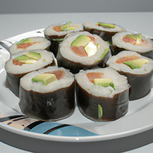 Lososové sushi s avokádem