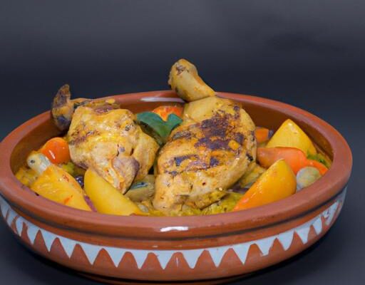 Marocký tajine s kuřecím masem