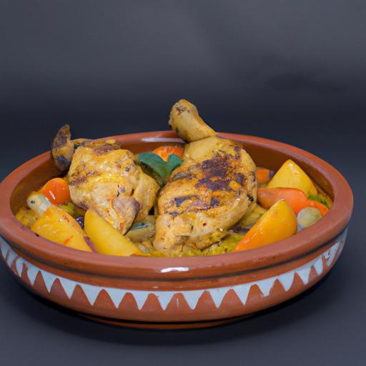 Marocký tajine s kuřecím masem