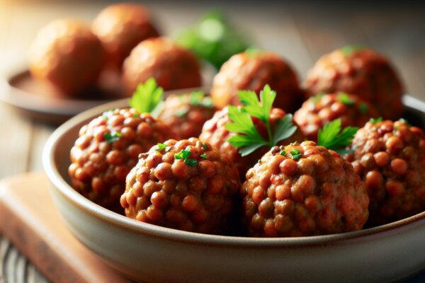 Veganské karbanátky z červené čočky