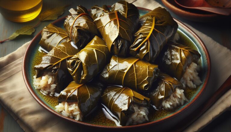 Plněné vinné listy s rýží