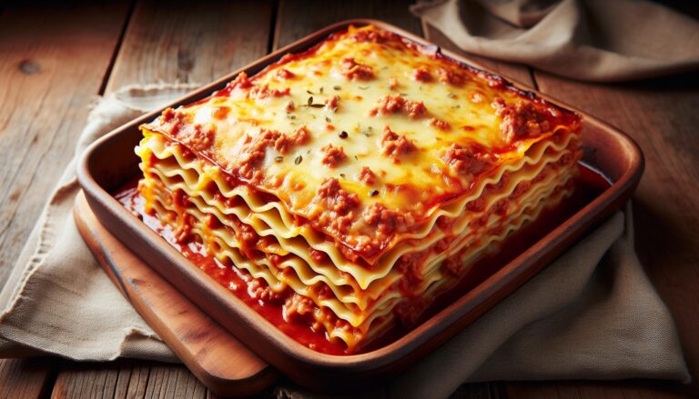 Domácí lasagne s boloňskou omáčkou