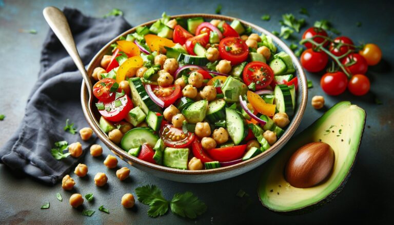 Cizrnový salát s avokádem