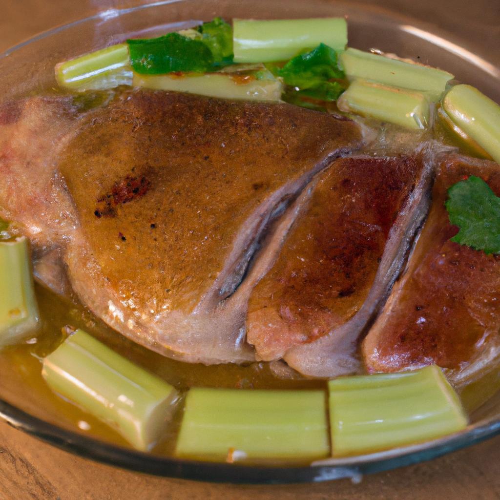 Pečené kachní prso s celerem