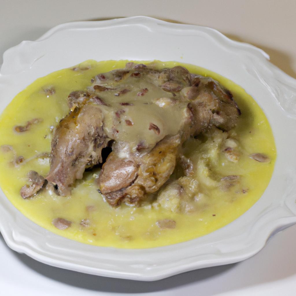 Králík na hořčici s pyré