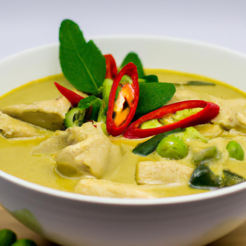 Thajské zelené kari s kuřetem