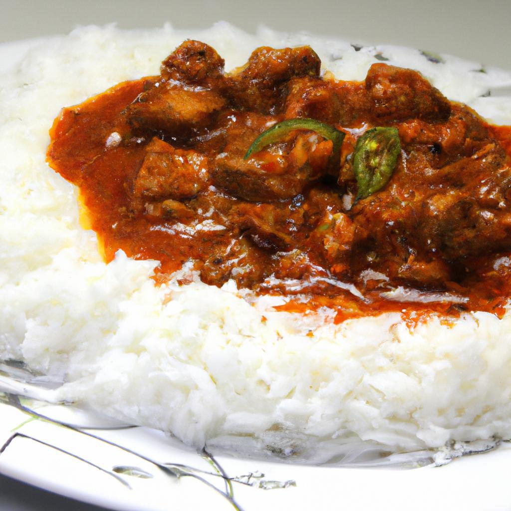 Kořeněné kuřecí kari s rýží
