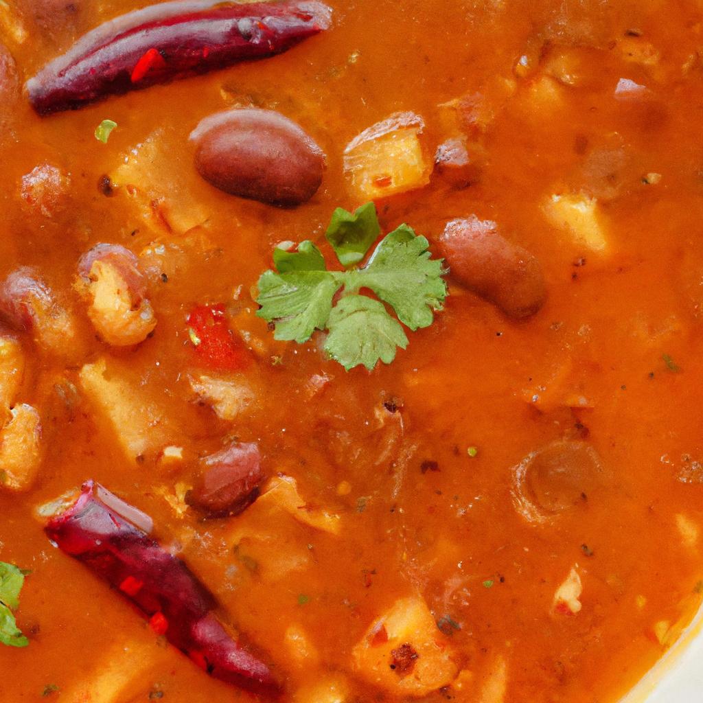 Veganská chilli fazolová polévka