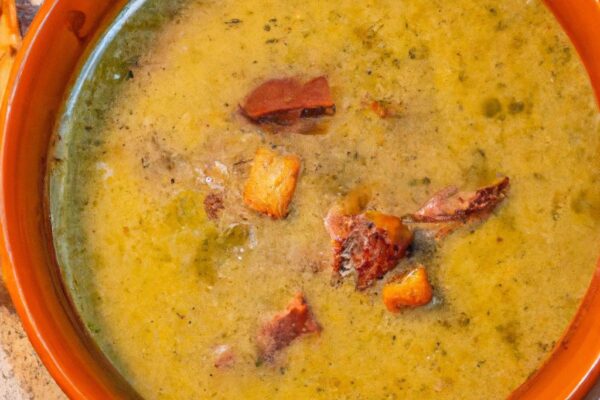 Staročeská hrachová polévka s uzeným