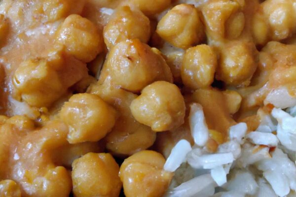 Cizrna na kari s rýží