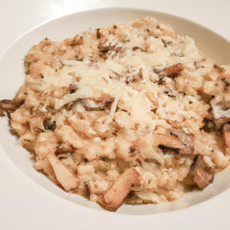 Krémové houbové rizoto s parmezánem