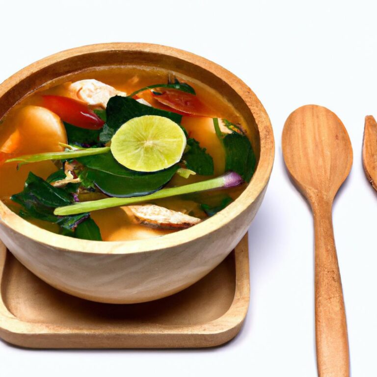 Thajská kuřecí polévka Tom Yum