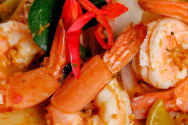 Polévka Tom Yum s krevetami