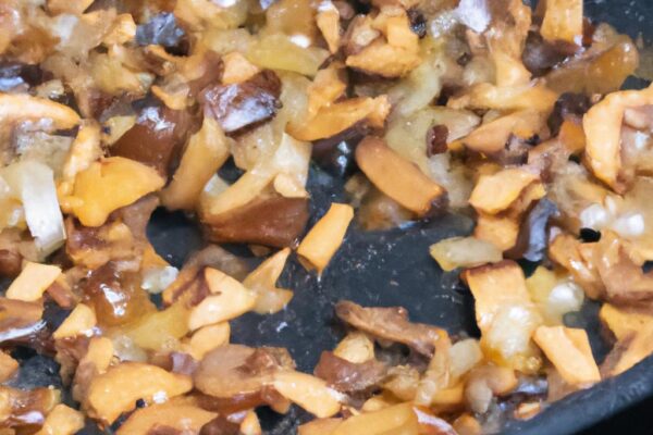 Kroupový kuba s houbami