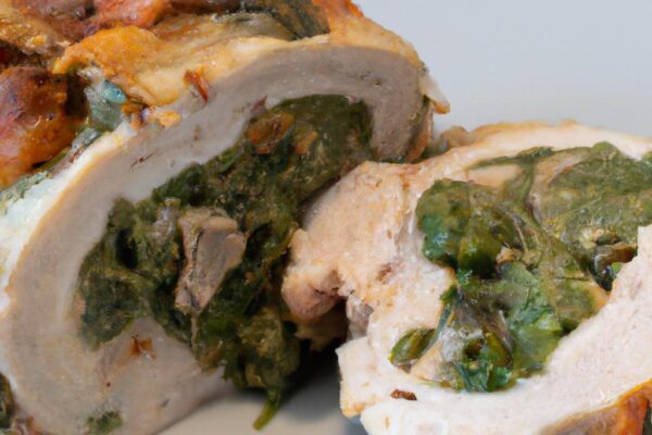 Krůtí roláda se špenátem