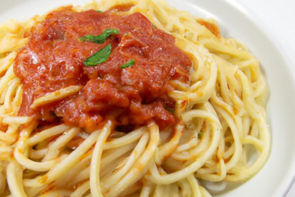 Italské špagety s rajčatovou omáčkou