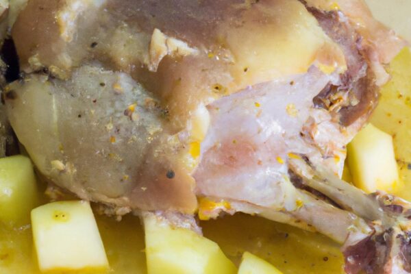 Pečený králík s jablečným pyré