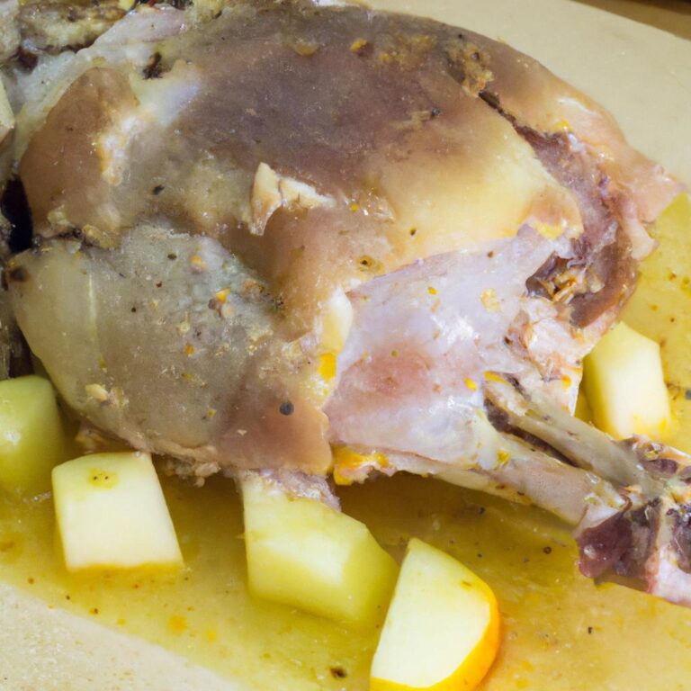 Pečený králík s jablečným pyré