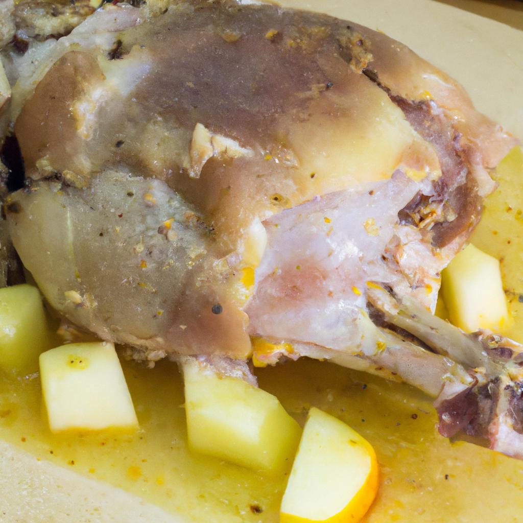 Pečený králík s jablečným pyré
