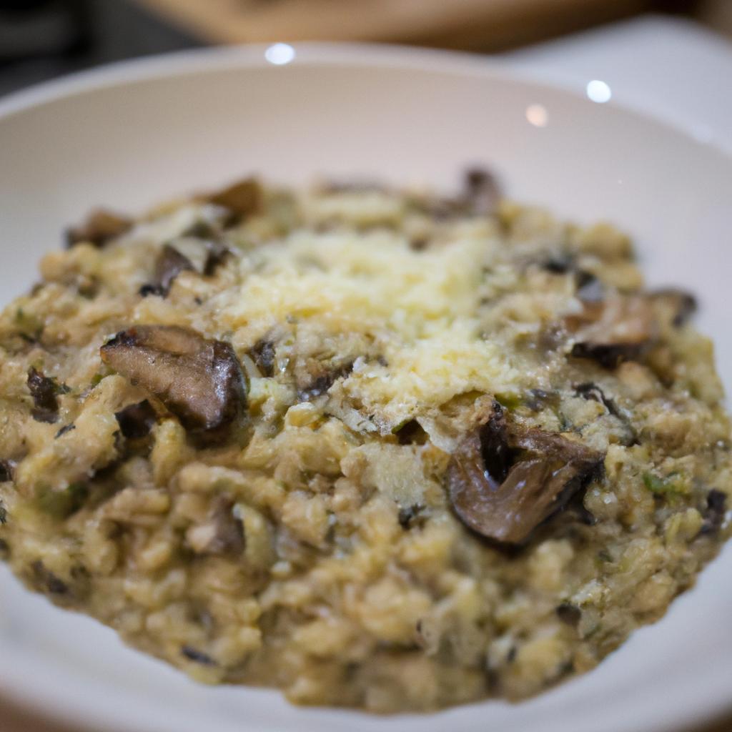 Risotto s hříbky a parmazánem