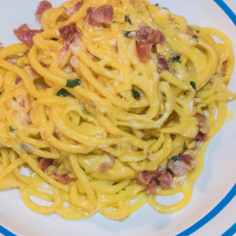 Tradiční italské těstoviny Carbonara