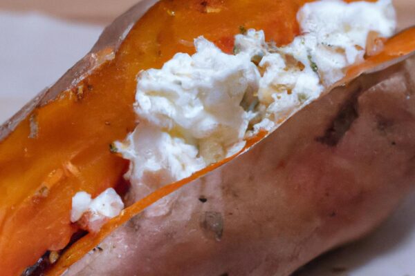 Pečené batáty se sýrem feta