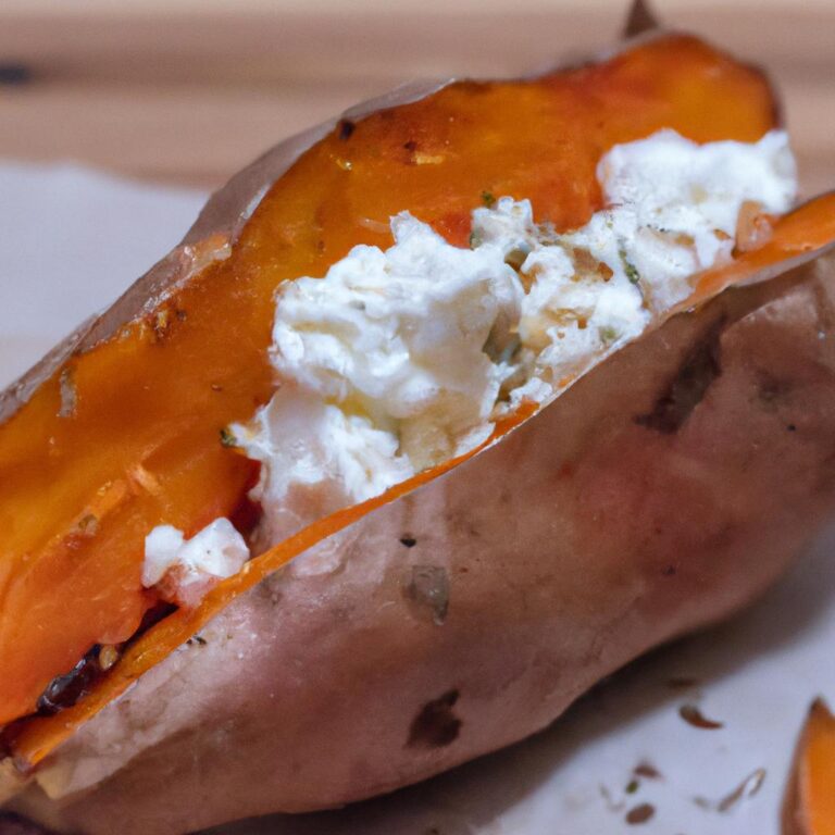 Pečené batáty se sýrem feta