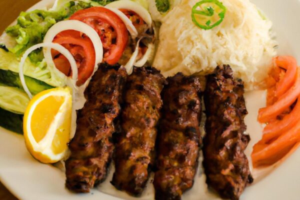 Iránský kebab s rýží