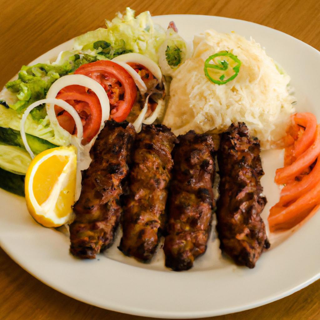 Iránský kebab s rýží