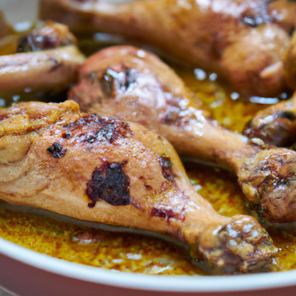 Kuřecí stehýnka na víně