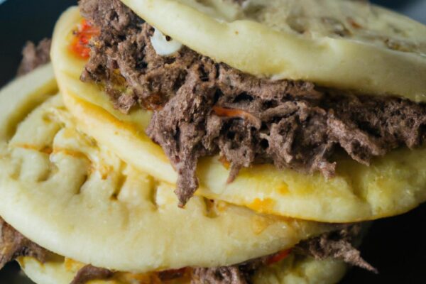 Arepas s hovězím masem