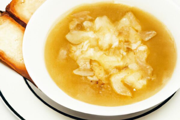 Polévka cibulačka s toastem