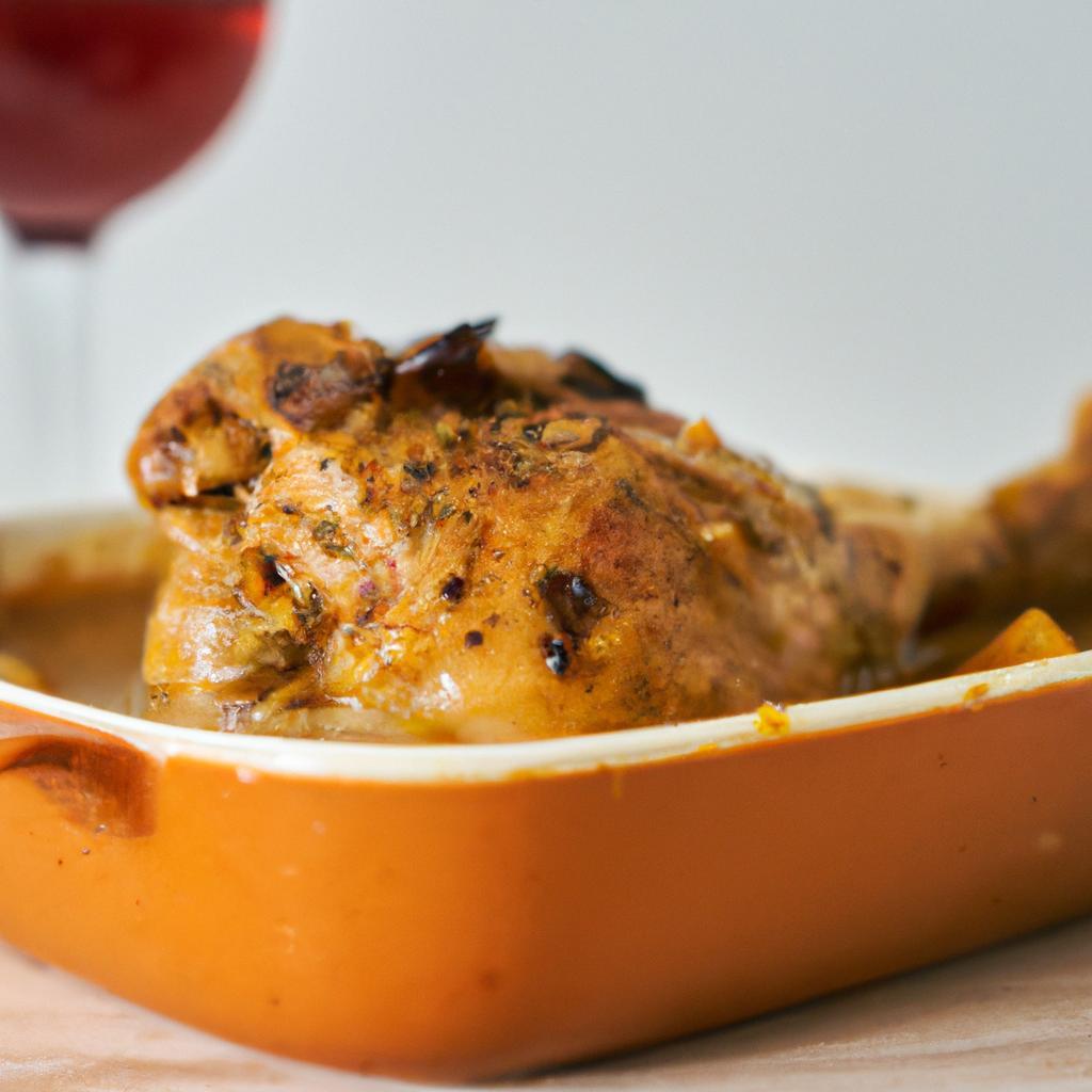 Kuřecí maso na víně