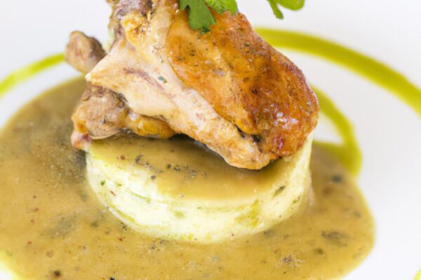 Králičí hřbet s pyré z celeru