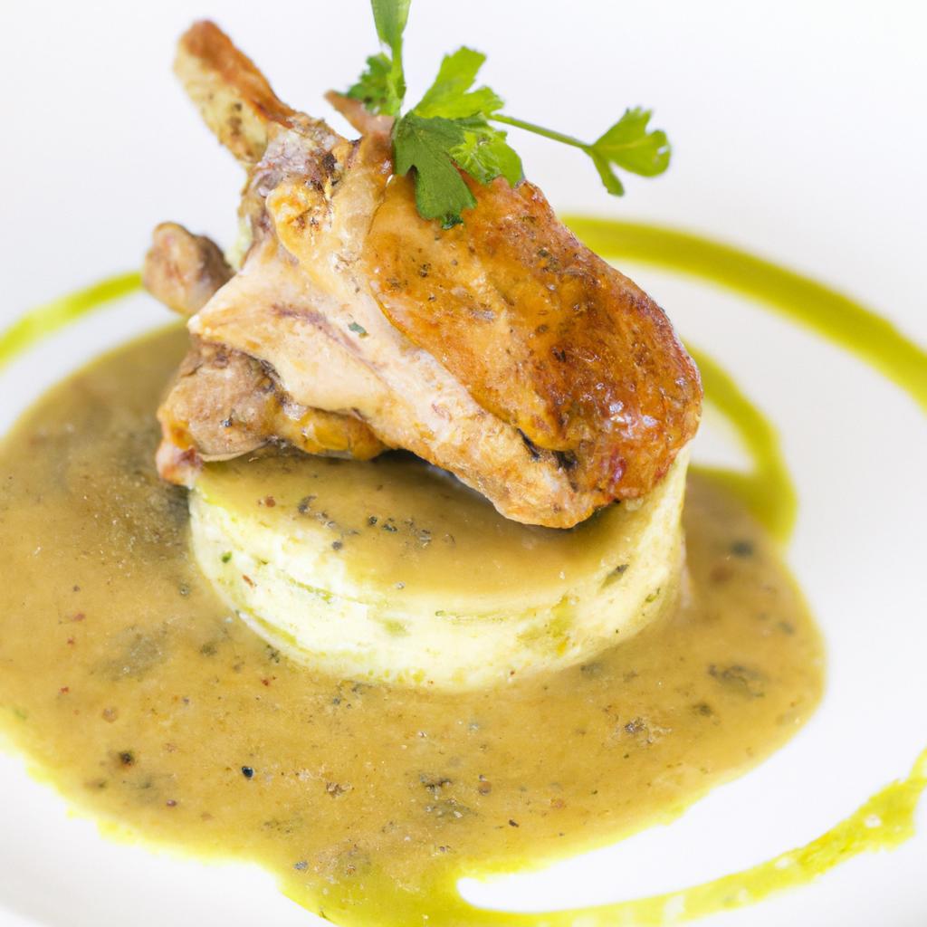 Králičí hřbet s pyré z celeru