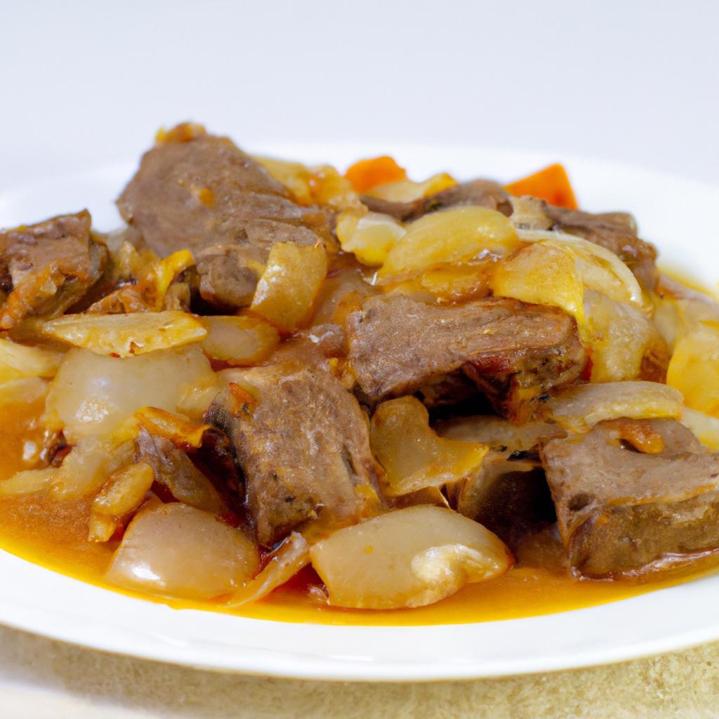 Tradiční hovězí guláš s cibulí