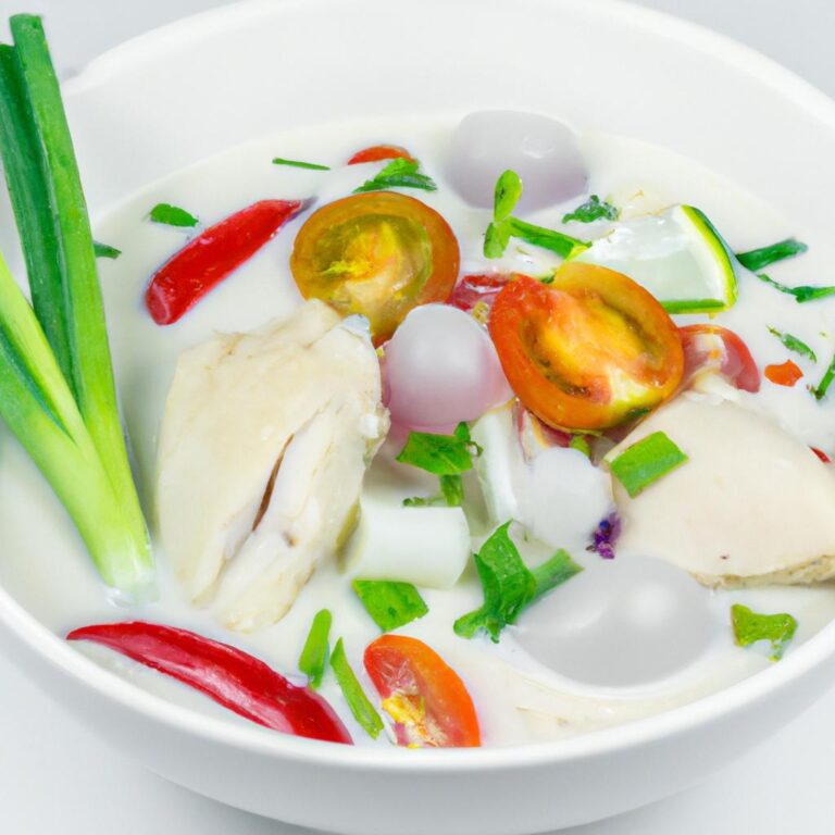 Thajská kuřecí polévka Tom Kha