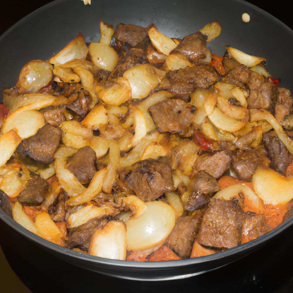 Starodávný hovězí guláš na cibuli