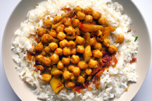 Cizrnový kari s rýží