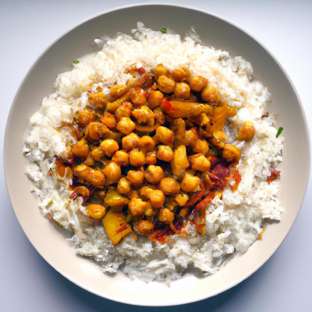 Cizrnový kari s rýží