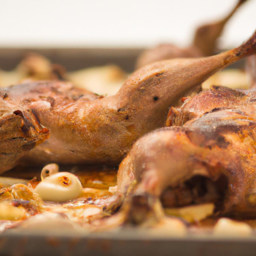 Králičí pečínka na česneku