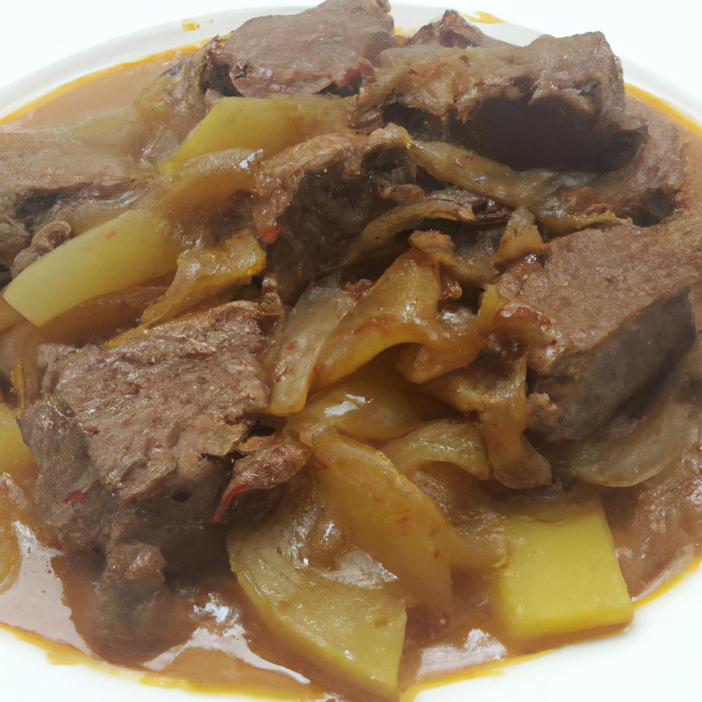 Staročeský hovězí guláš na cibuli