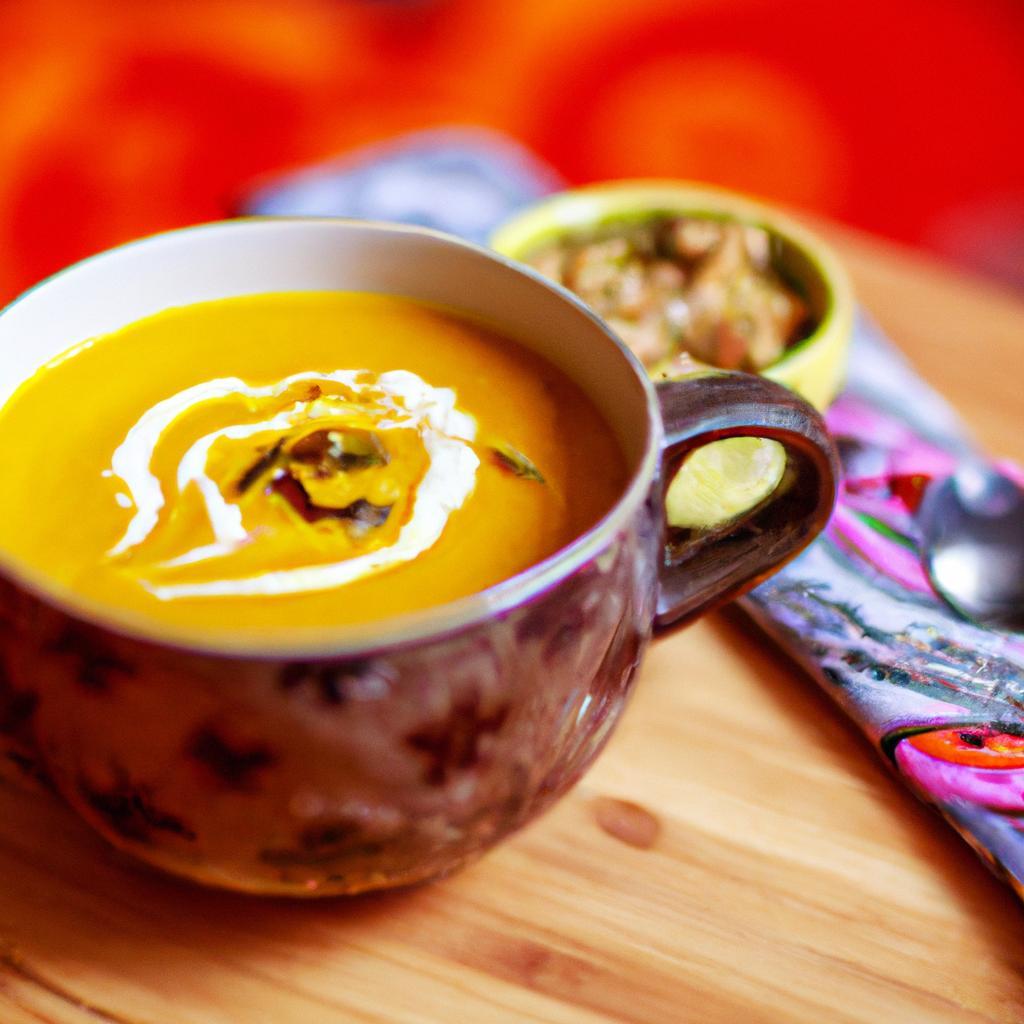 Krémová veganská dýňová polévka