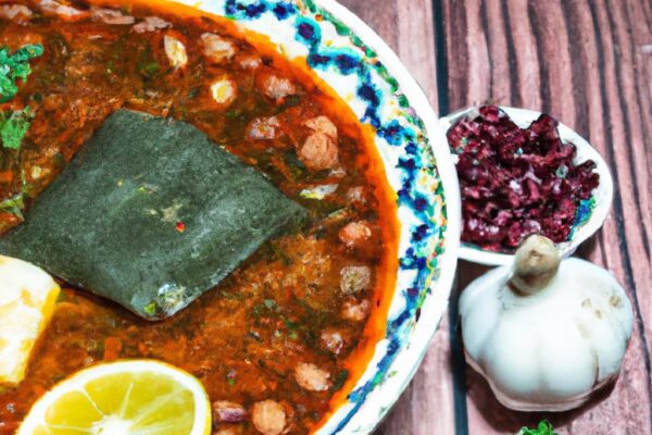 Íránský dušený pokrm Fesenjan